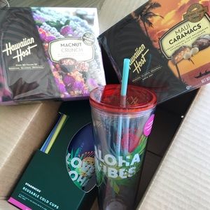 Starbucks Hawaii tumbler, cold cup, chocolate set